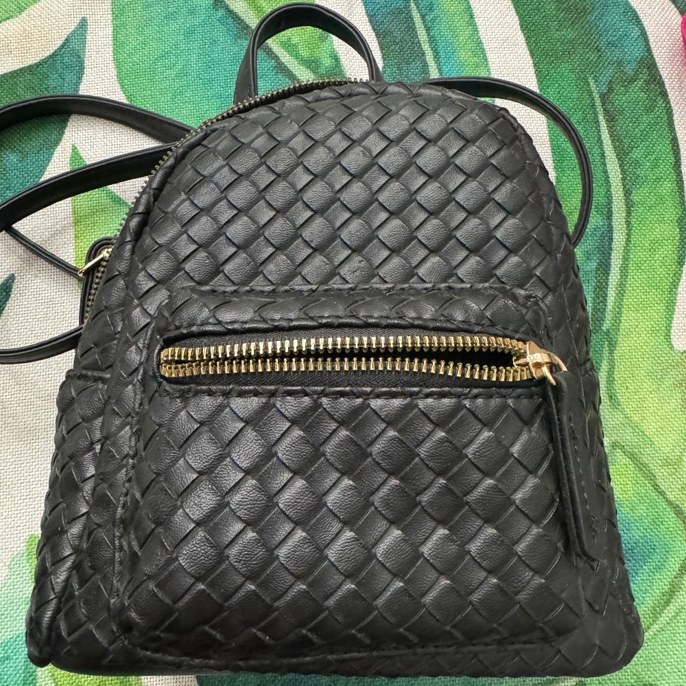 Mini black backpack